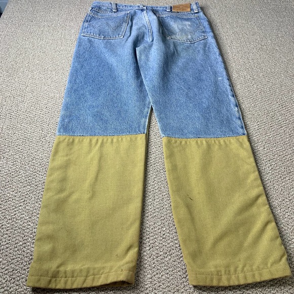 Wrangler Mens Jeans Size 34X30 Blue Denim Brushed‎ Rugged Straight Leg Pockets - Picture 14 of 16